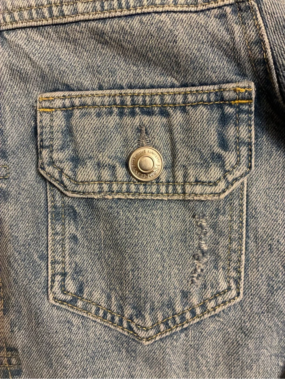 All saints denim hooded jacket size medium
